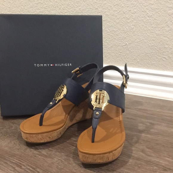 Tommy Hilfiger Shoes - Last one** Tommy Hilfiger Blue Manne Wedge Sandal